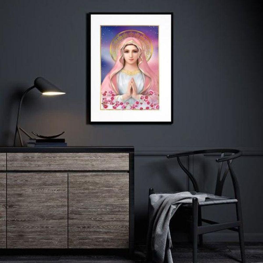 Quadro Nossa Senhora Da Rosa Mística - 60X48Cm