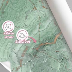 Papel De Parede Painel 3D Mármore Carrara Verde Claro 3M