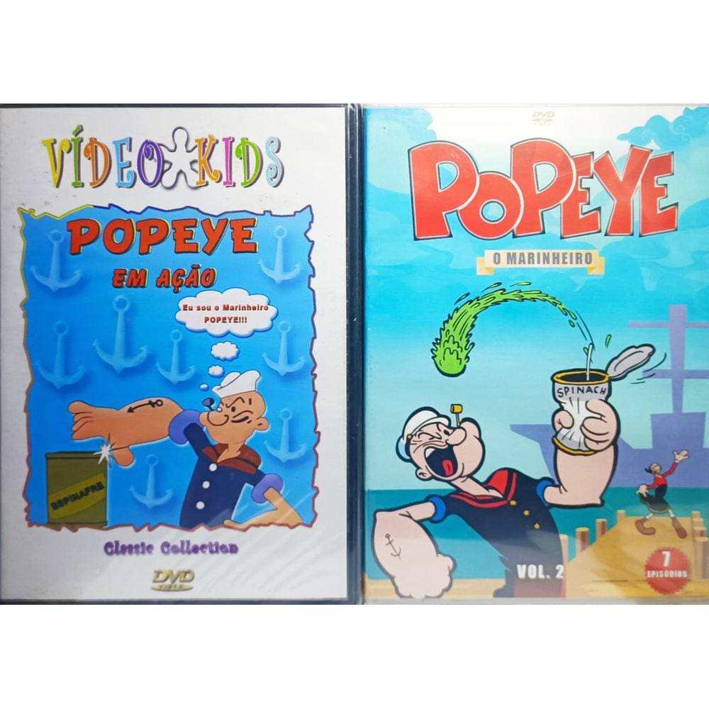 Dvd Popeye o Marinheiro e Popeye em Ação - 2 Dvds