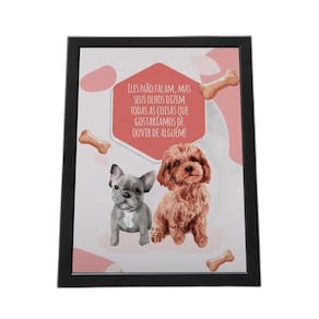 Quadro Com Moldura Eles Não Falam, Mas Os Olhos Dizem Tudo
