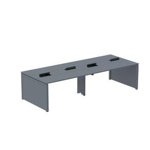 Mesa de Plataforma Dupla para 4 Pessoas Corporativa 160x140/4p Grafito