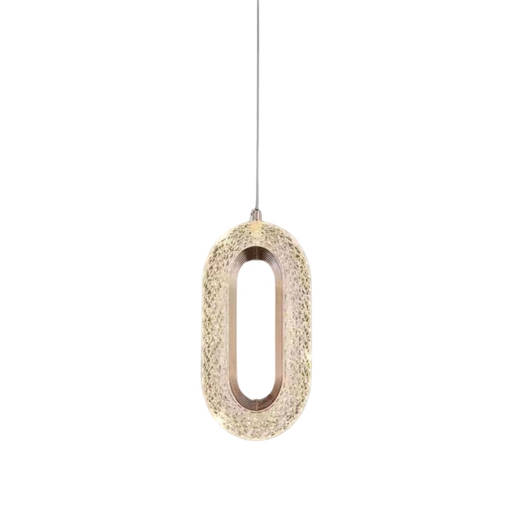 Pendente Luminária Refletor de Led Cristal Dourado Bivolt AAATOP