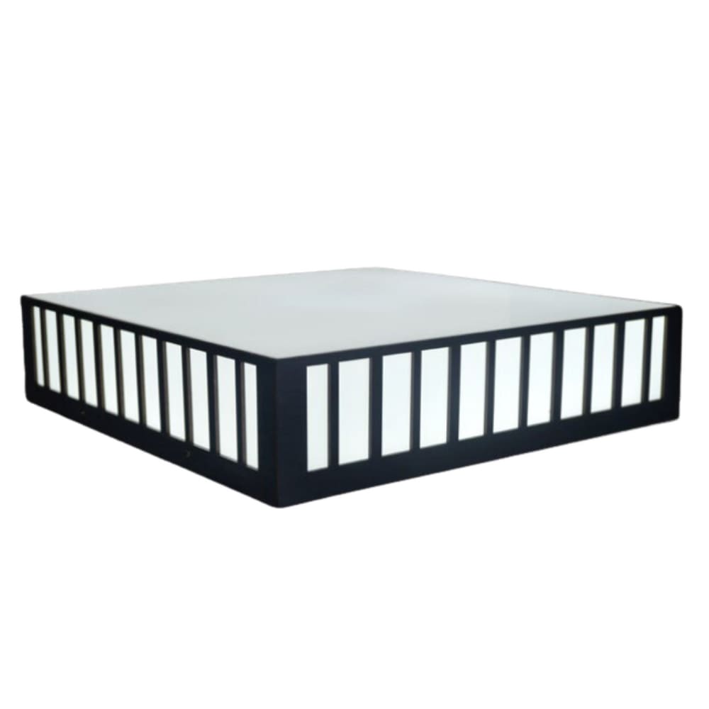Luminária Plafon Sobrepor Com Acabamento Em MDF 35x35cm 4xE27
