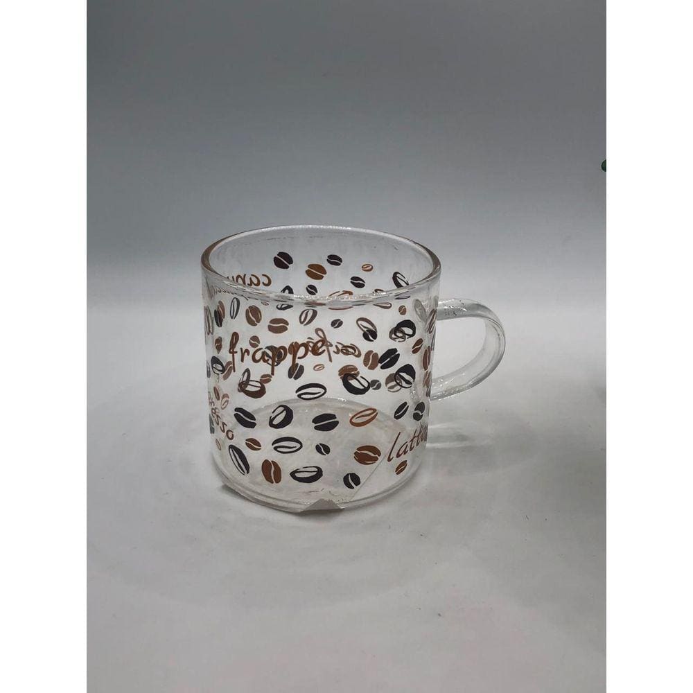 Caneca De Vidro Borossilicato Resistente Ao Calor Coffee 125Ml