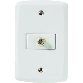 Conjunto 4x2 Com 1 Tomada Tv/sat Coaxial Tramontina Lux2 Branco Tramontina