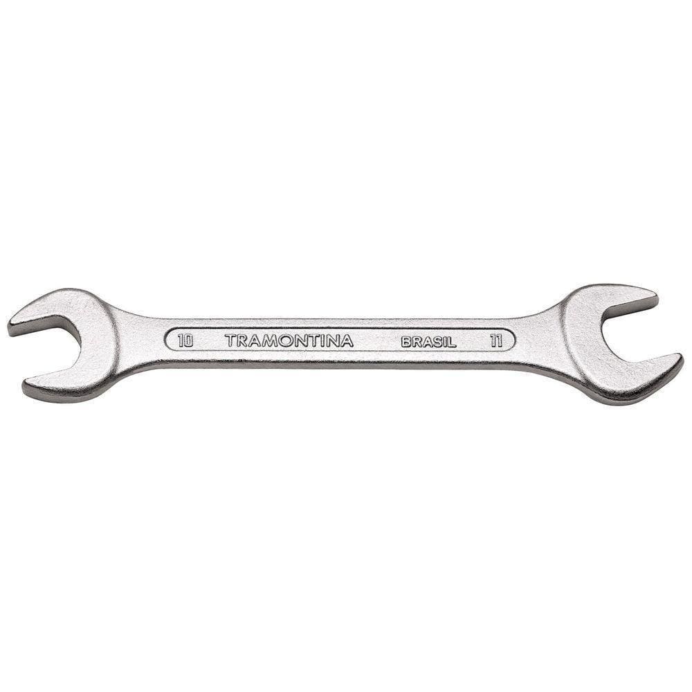 Chave Fixa 10x11 Mm Tramontina Basic Com Corpo Em Aço Especial Cromado Tramontina