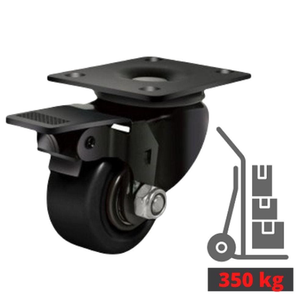Rodizio Industrial 50 Mm Roda Nylon C/ Freio 350 Kg
