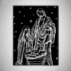Nascimento De Jesus Placa Decorativa Religiosa 30X20 Cm