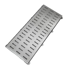 Ralo Linear 20x50 Grelha Com Aro Inox 304 E Tela Anti Rato