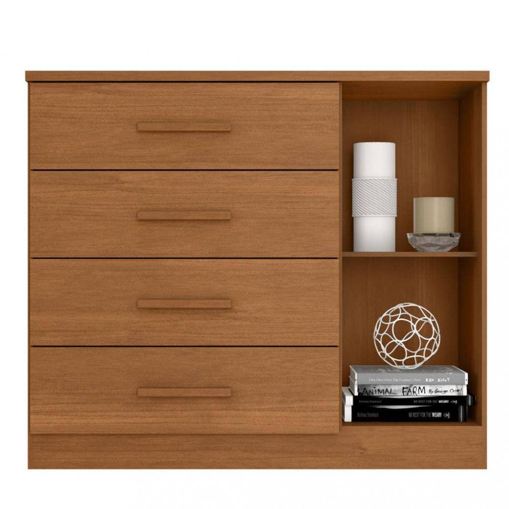 Cômoda 4 Gavetas 1 Porta Gênova Plus Zanzini | Casas Bahia