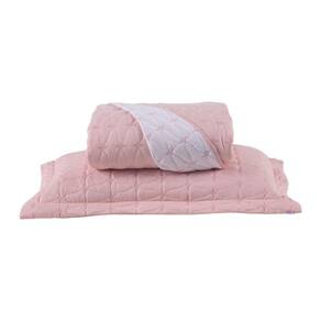 Cobre Leito Solteiro Cristal Percal 200 Fios Bordado 2 Peças - Rose