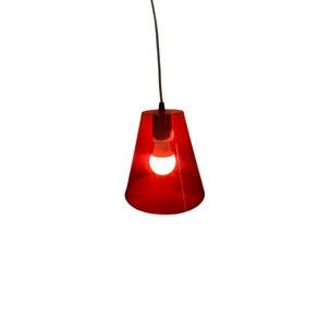 Luminária Pendente Acrílico Colorido Cone 20 cm