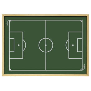 Jogo Mesa Campo Futebol de Botão Verde UV 90x60 cm Infantil em Madeira Pinus Duratex Pinus Natural