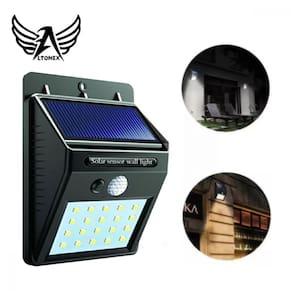 Luminária Parede Energia Solar Sensor Movimento Presença 30