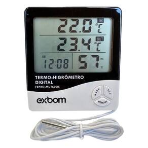 Termo Higrômetro Digital Com Sensor Externo Calibrado