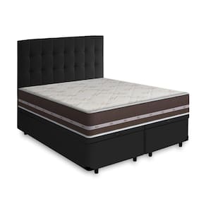 Cama Box Baú + Cabeceira Cassis e Colchão Queen - Anjos - Classic Superlastic 158cm
