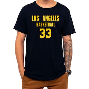 Camiseta Basquete Los Angeles Basketball Número 33 Esportiva