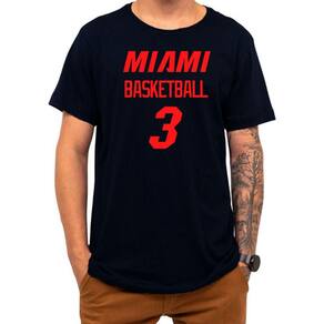 Camiseta Basquete Miami Basketball Número 3 Esportiva