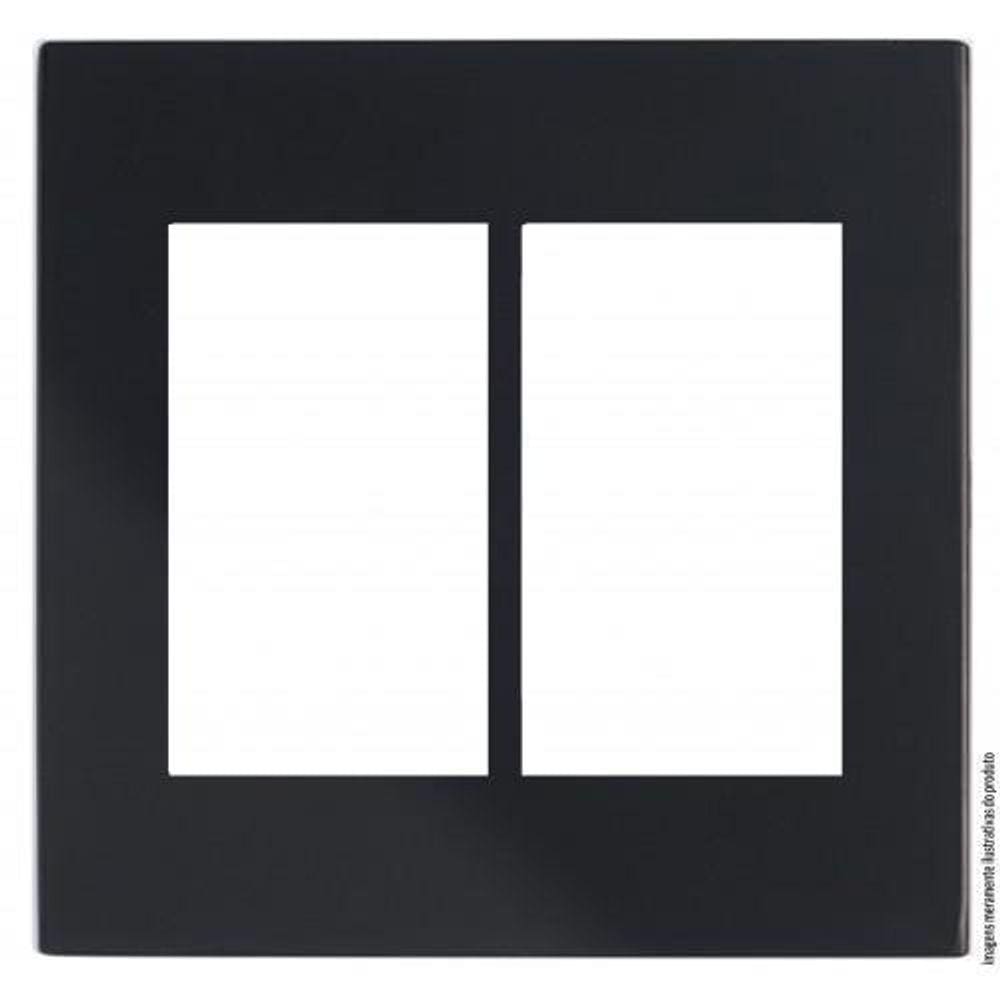Placa Para 6 Modulos Com Suporte 4X4 Brs12478-8Bk.