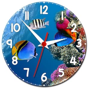 Relógio de Parede Aquário Peixe no Mar - Decoração de Aquário
