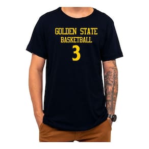 Camiseta Basquete Golden State Basketball Número 3 Esportiva