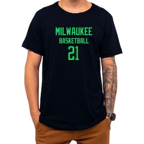 Camiseta Basquete Milwaukee Basketball Número 21 Esportiva