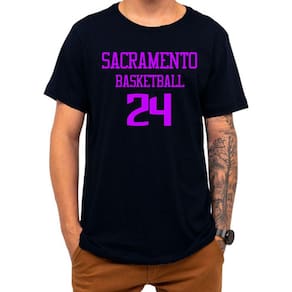 Camiseta Basquete Sacramento Basketball Número 24 Esportiva
