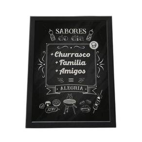 Quadro Com Moldura Sabores Do Dia: Churrasco A4
