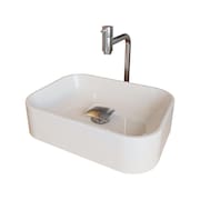 Cuba Pia Banheiro Oxford Torneira Inox Valvula Inox Click Branco Brilho