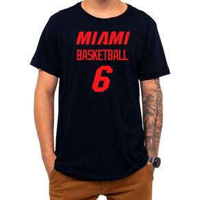 Camiseta Basquete Miami Basketball Número 6 Esportiva