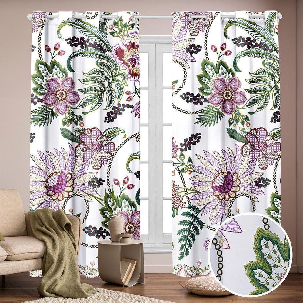 Cortina Semi Blecaute Blackout Floribela 3.00 X 2.20