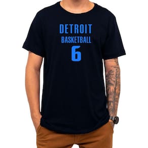 Camiseta Basquete Detroit Basketball Número 6 Esportiva