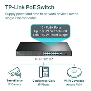 Switch Nao Gerenciavel 16p 10/100mbps Poe+ E 2p Gigabit
