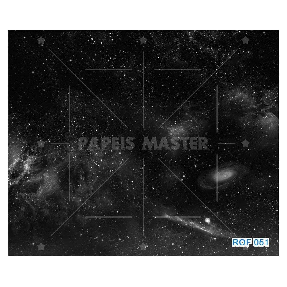 Papel De Teto Céu Espaço Estrelas Galáxias 3,5M Rof51