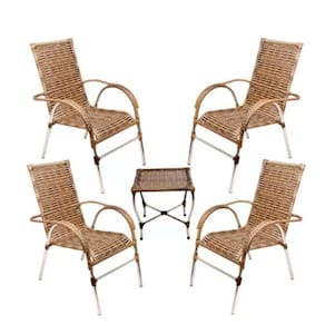 Kit 4 Cadeiras Vênus E Mesa De Centro Garden Capuccino
