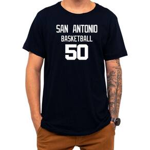 Camiseta Basquete San Antonio Basketball Número 50 Esportiva