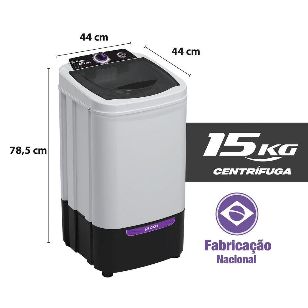 Centrífuga de Roupas 15 Kg - Praxis Eletrodomésticos | Casas Bahia