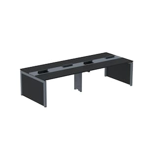 Mesa de Plataforma Dupla para 4 Pessoas Corporativa 260x140/4p Preto/Grafito