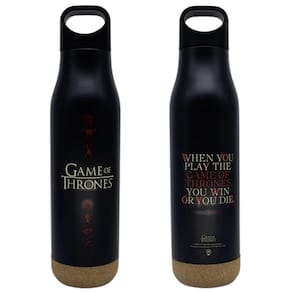 Garrafa Casa Do Dragão Térmica 6 Horas Quente Gelada Preta 500ml Oficial Game Of Thrones HBO