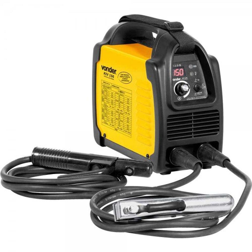 Máquina De Solda Inversora Elétrica Digital Portátil Bivolt Automático RIV 156 Vonder