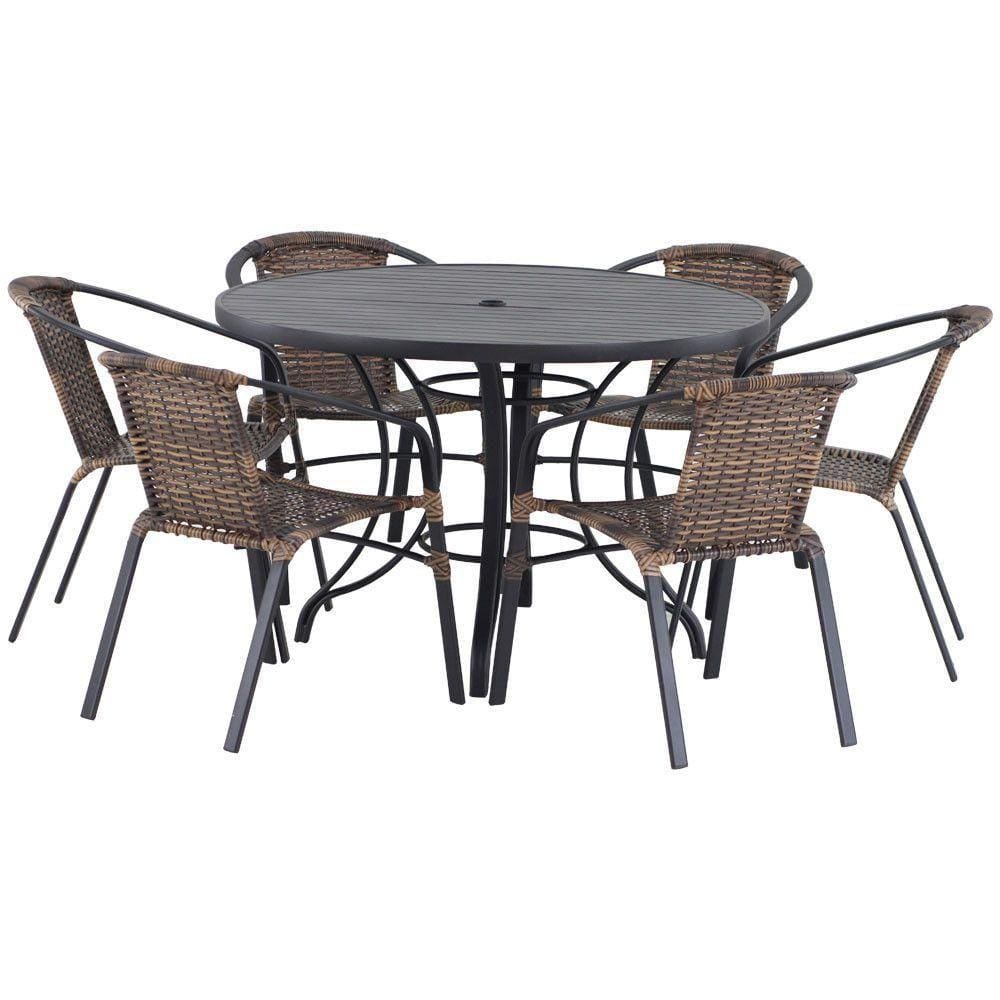 6 Cadeiras Floripa E Mesa Tampo Ripado