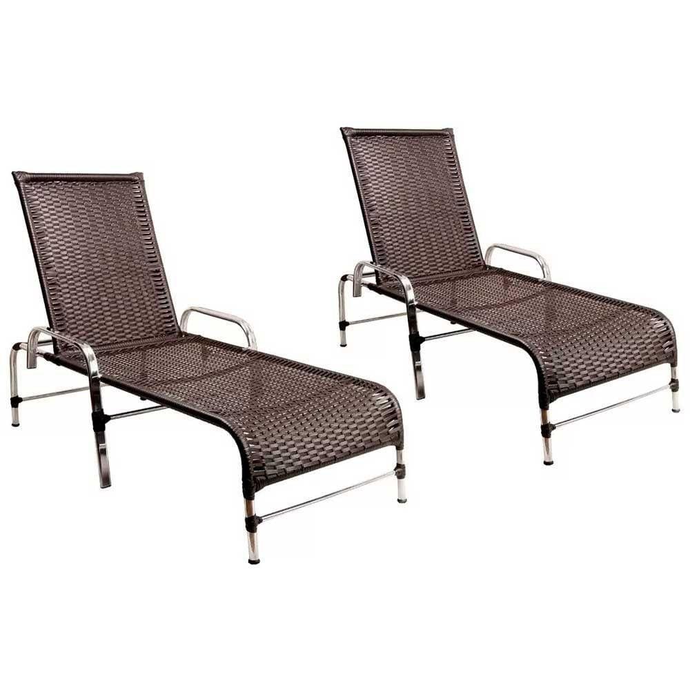 Kit 2 Espreguiçadeiras Catar Em Alumínio