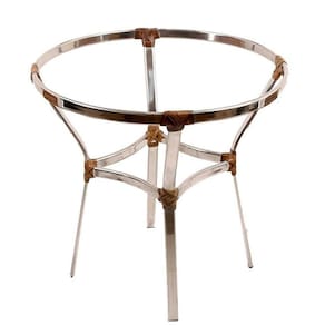 Mesa Ascoli Em Alumínio 70cm Altura X 80cm Capuccino