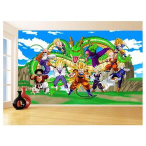 Papel De Parede Dragon Ball Goku Vegeta Anime 3,5M Dbz455