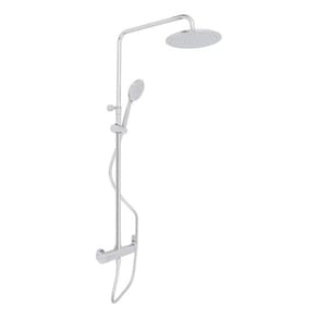 Ducha Coluna 125Cm Redonda Monocomando Cromada - 3 Jatos