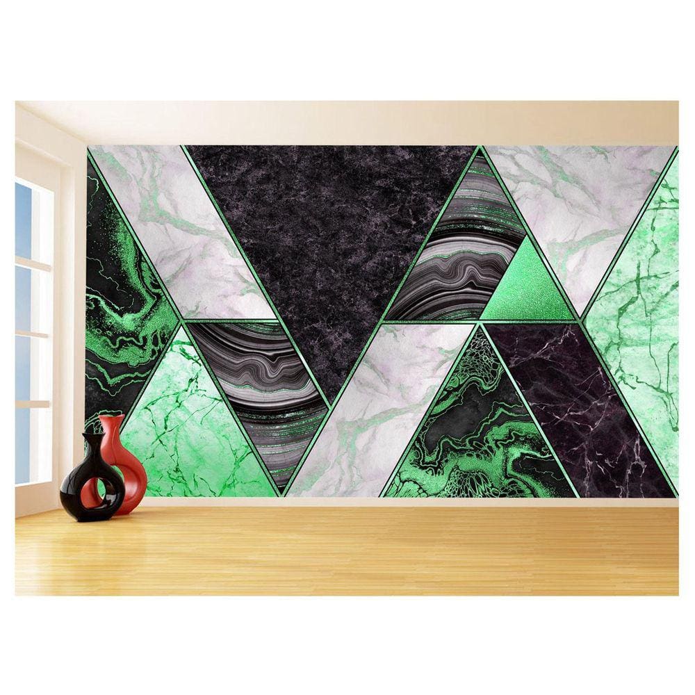 Papel De Parede 3D Estilo Marmore Cores Formas 3,5M Mbr60