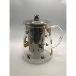 Chaleira De Vidro Borossilicato Com Filtro Aco Inox Bee750ml