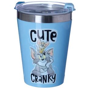 Copo Tom E Jerry Térmico Quente Gelado 300ml Com Tampa Oficial Hanna Barbera