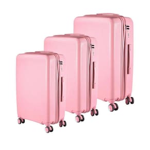Kit Mala 35Kg + 23Kg + 10Kg Polipropileno Inquebrável Rose