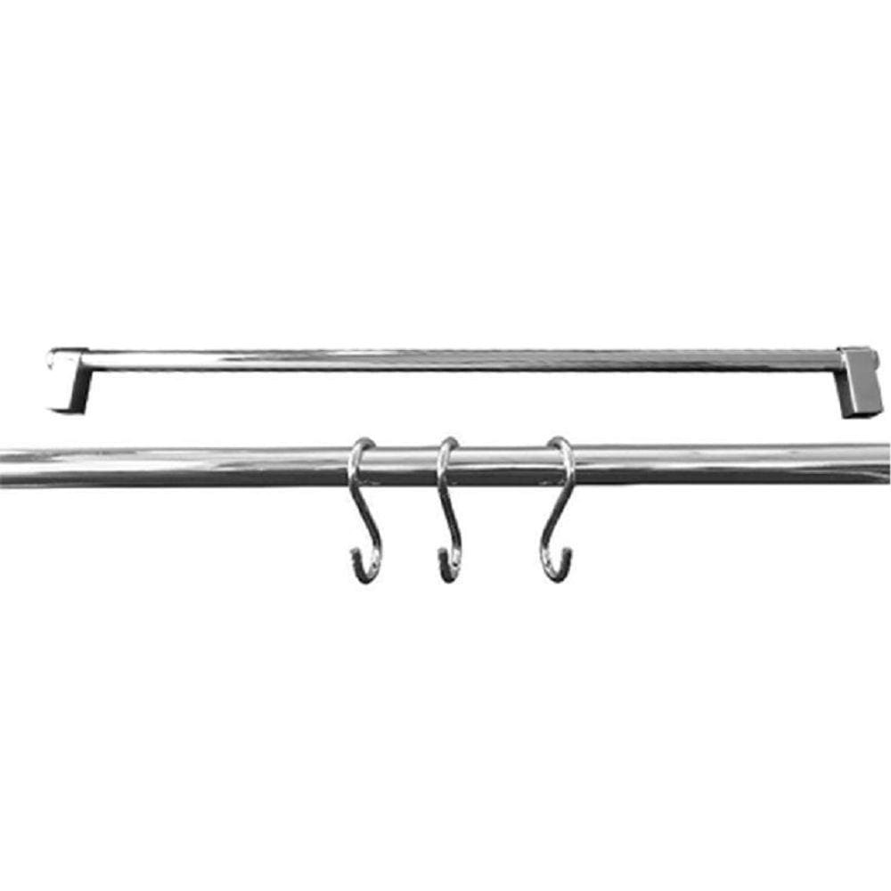 Kit Suporte De Cozinha Porta Talheres 60Cm Completo Ganchos